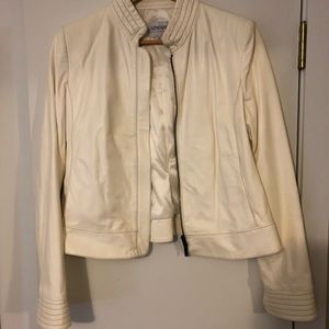 White leather jacket